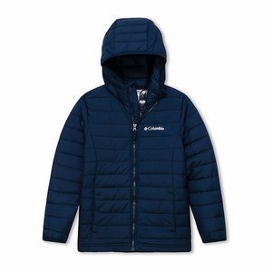 Columbia Powder Lite™ Hooded Jacka Pojkar Marinblå (ZLUGV9412)